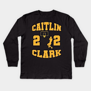 Caitlin Clark 22 Kids Long Sleeve T-Shirt